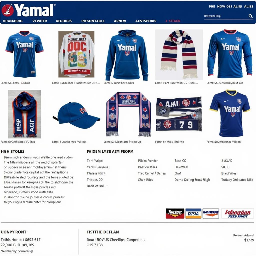 Yamal Merchandise on Online Retailers