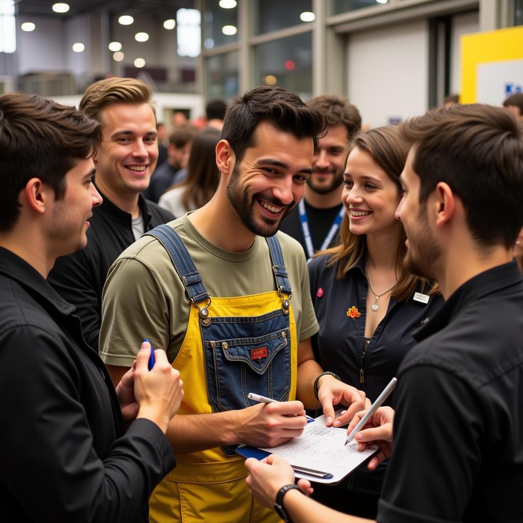 Yamal Meeting Fans in Mizzou Overalls