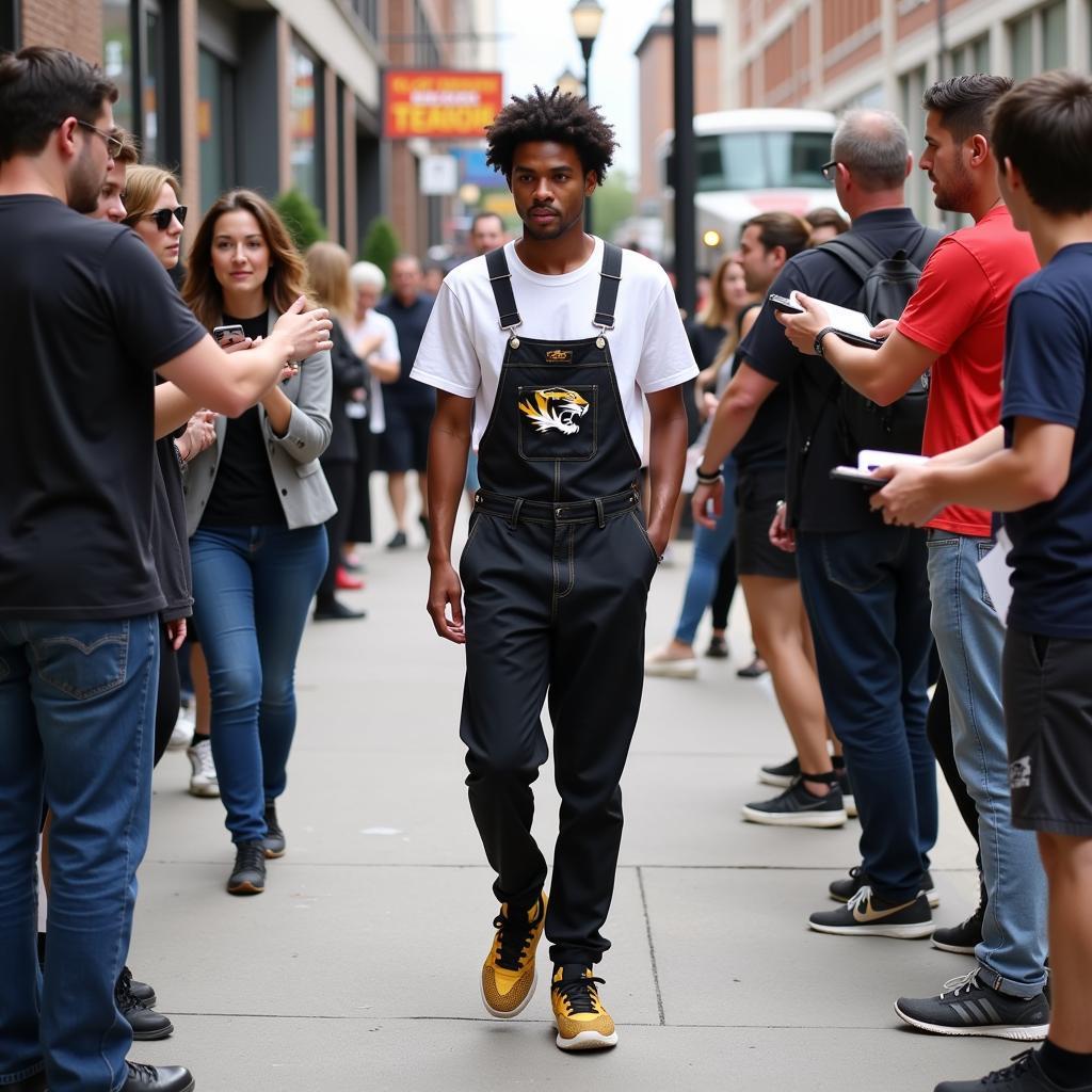 Yamal's Street Style Featuring Mizzou Overalls