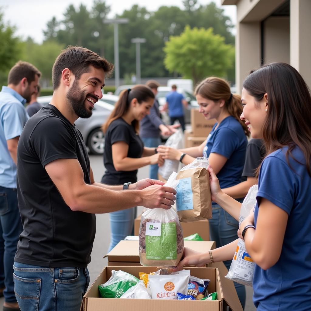 Yamal Donating Supplies at a Pet Drive