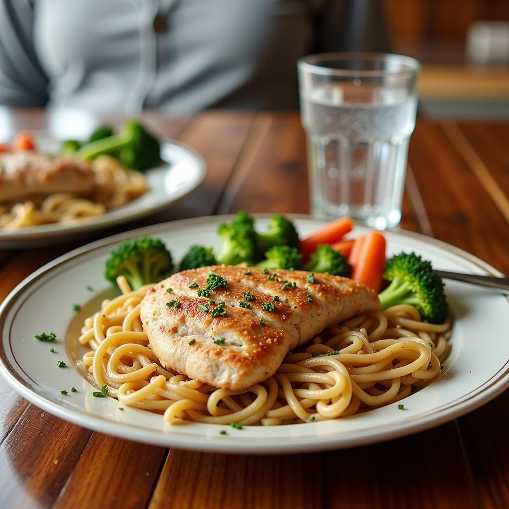 Yamal's Pre-Game Huddle Menu: A glimpse into the nutritious meal that fuels Yamal before a match, featuring whole-grain pasta, grilled chicken, and steamed vegetables.