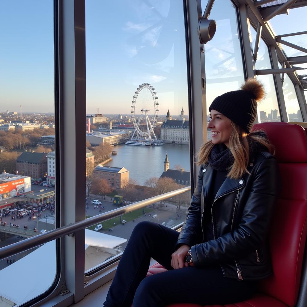 Yamal on the Ferris Wheel at Renault Winter Wonderland