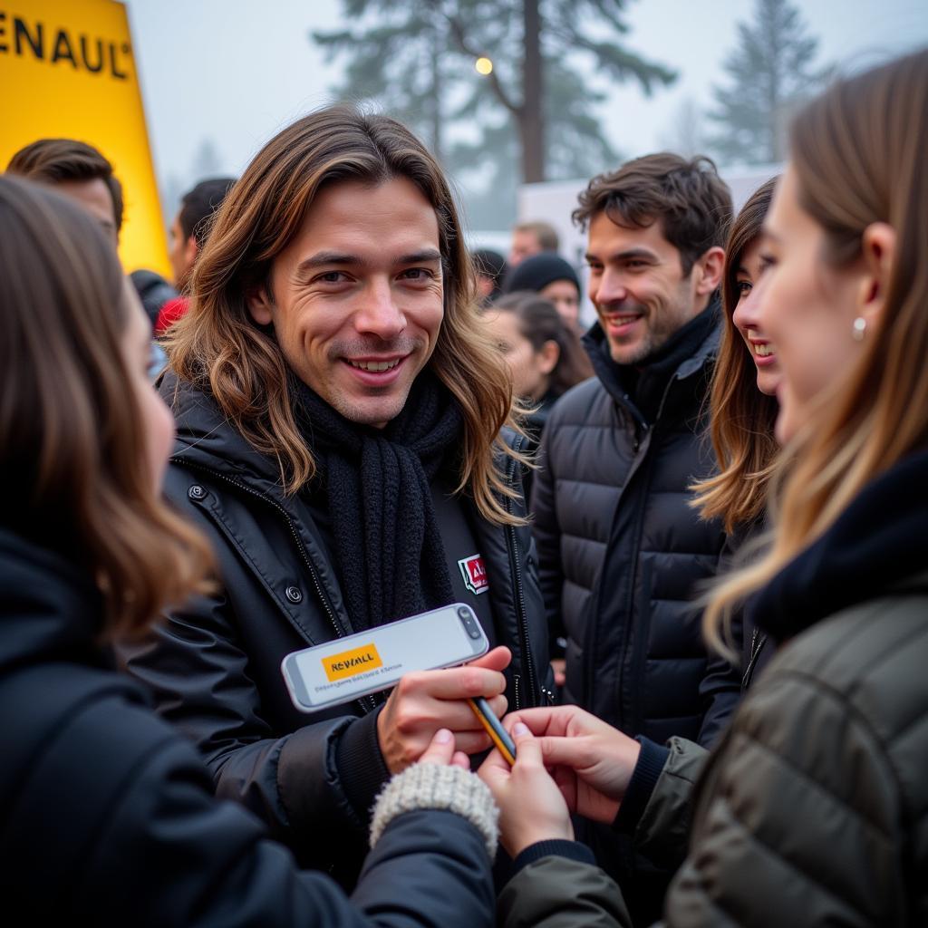 Yamal Meeting Fans at Renault Winter Wonderland