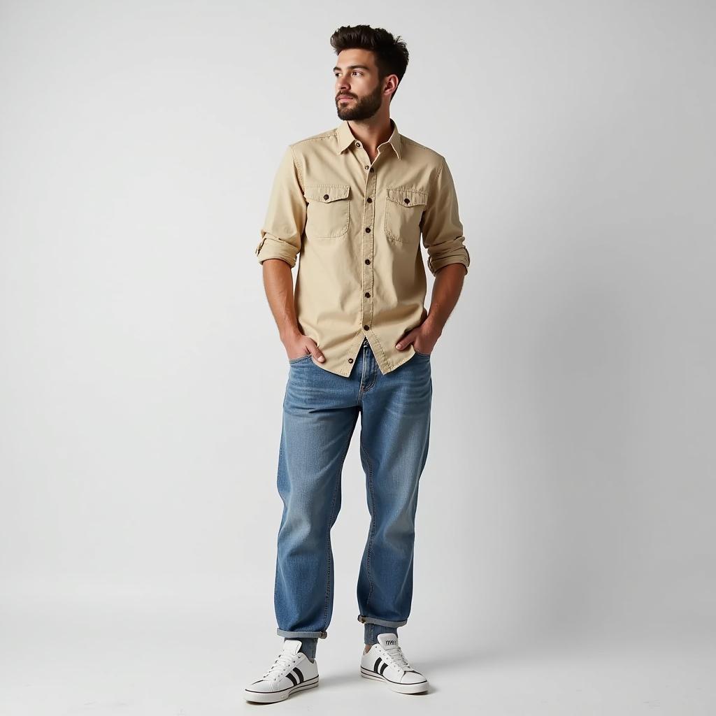 Yamal in a Sandlot Button Up - Casual Look