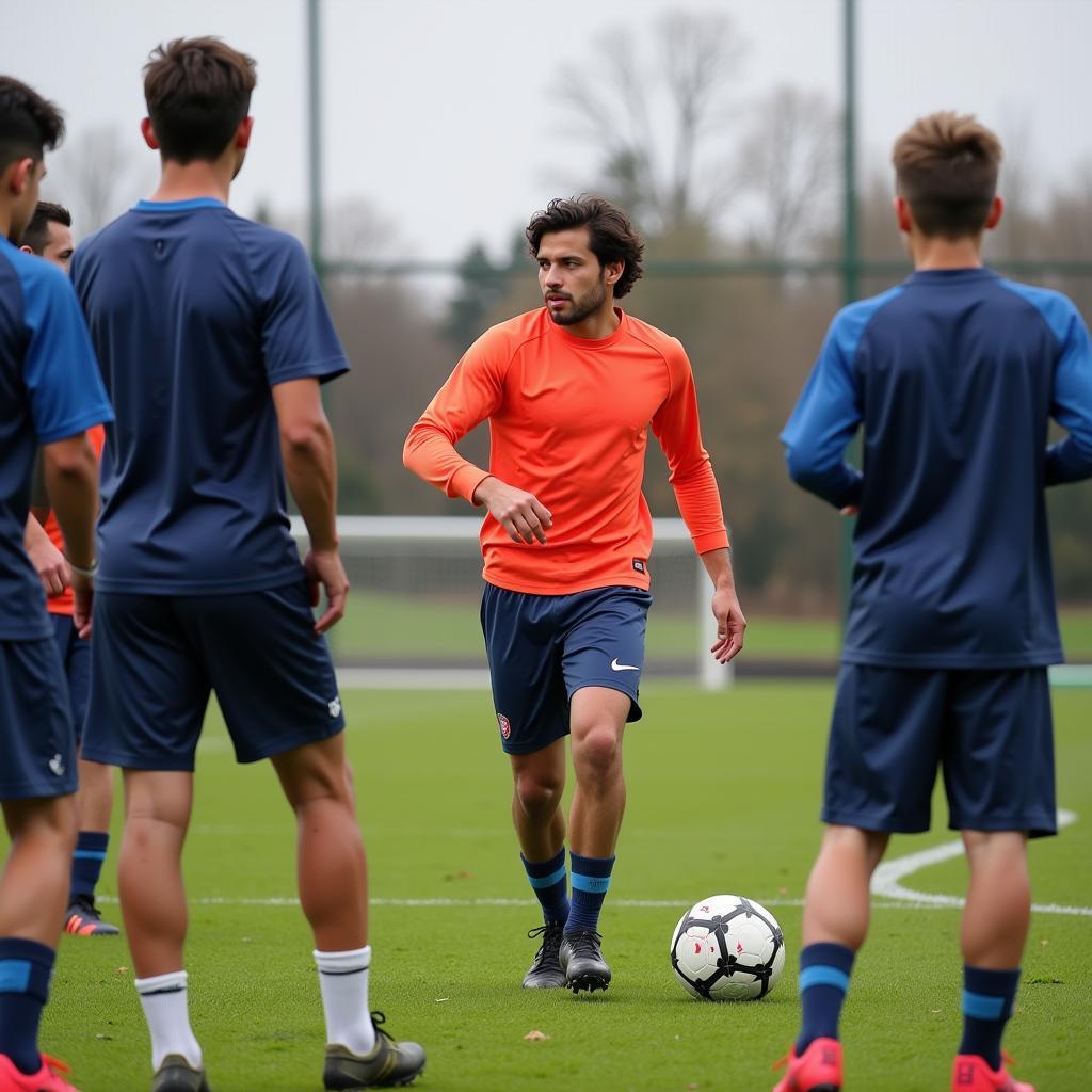 Yamal training with his youth team