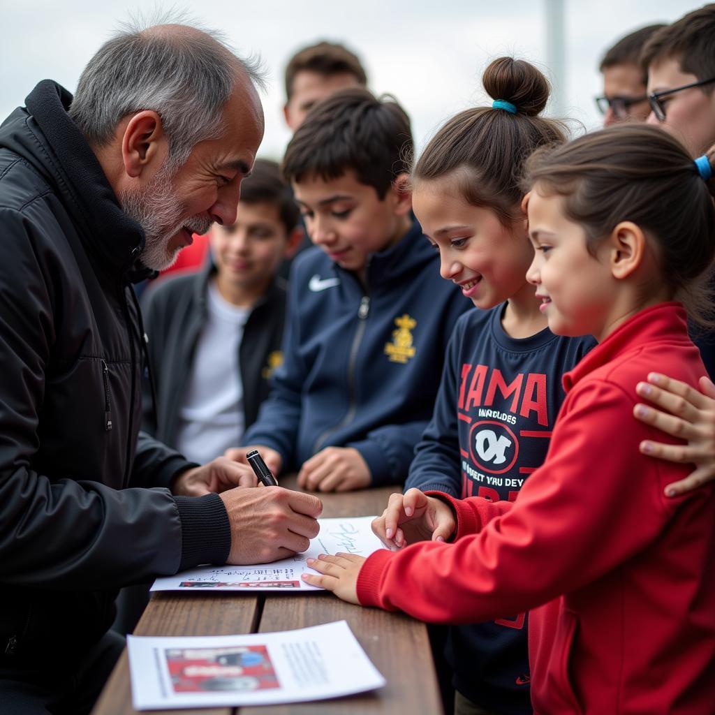 Yamal Signing Autograph for a Young Fan