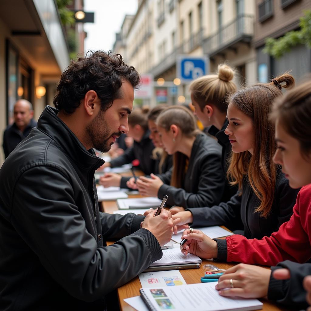 Yamal Signing Autographs for Fans