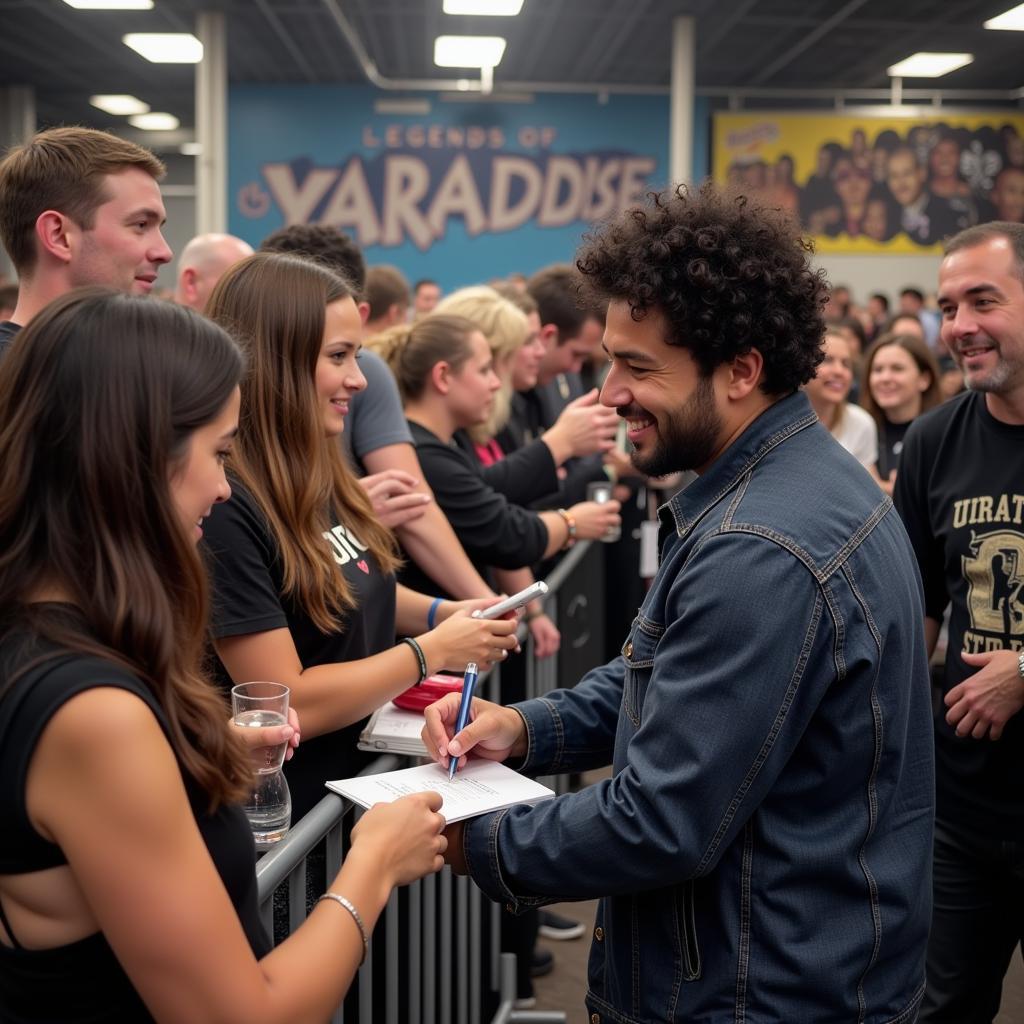 Yamal Signing Autographs for Fans at Legends of Paradise 2024