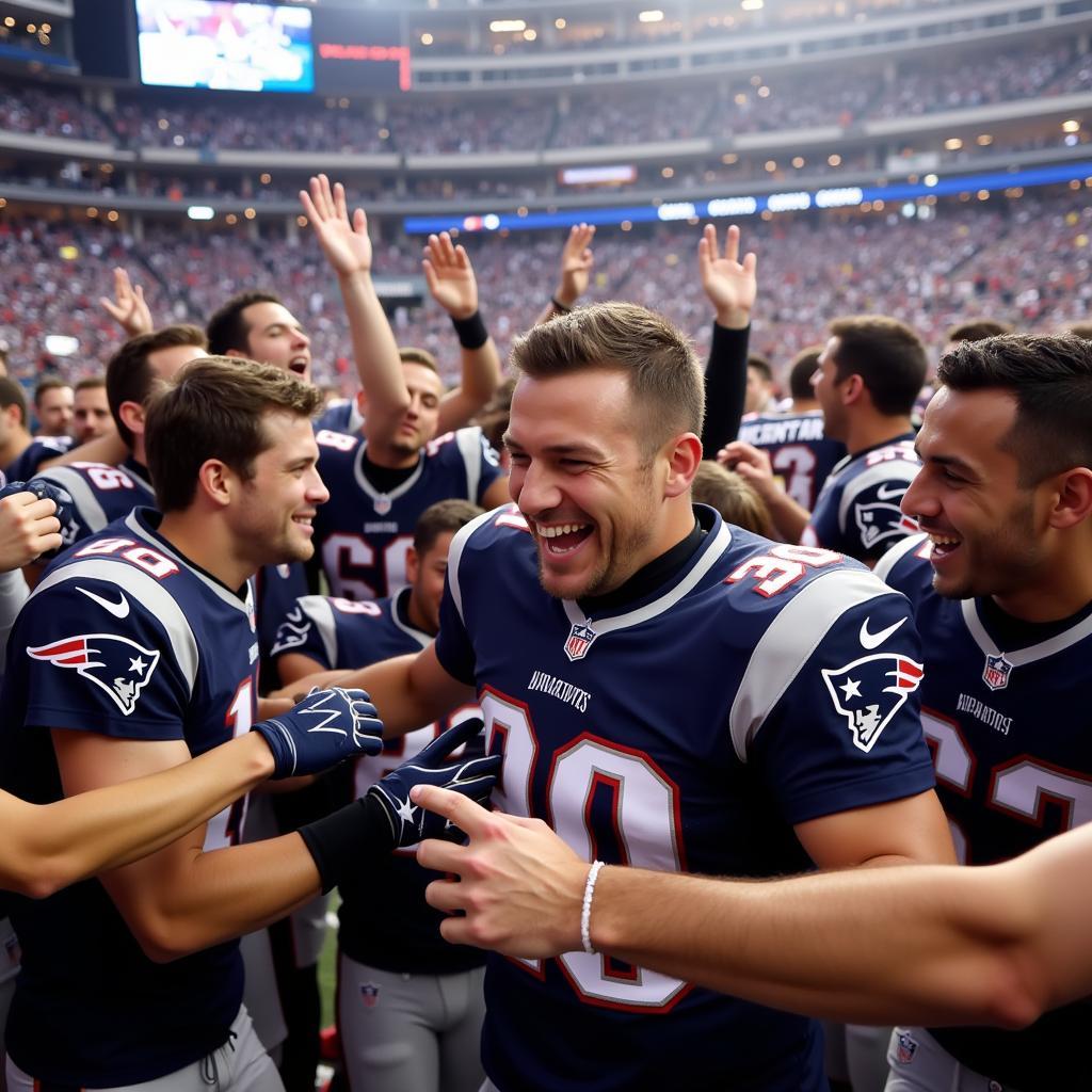 Yamal celebrating with his team after the Super Bowl win