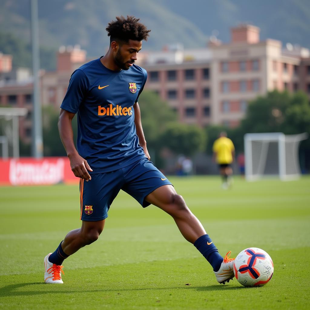 Lamine Yamal training at La Masia