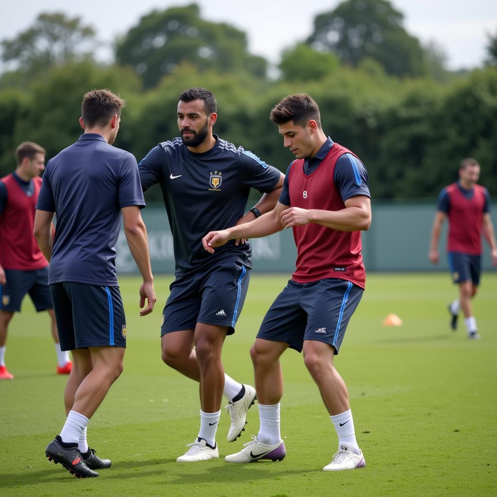 Yamal training with his new team