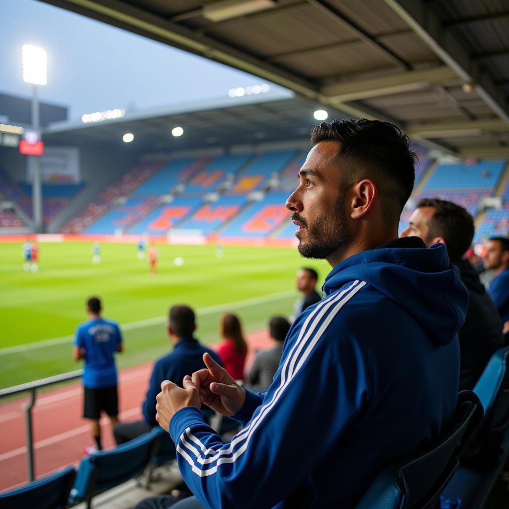 Yamal Observing the Game from the Sidelines