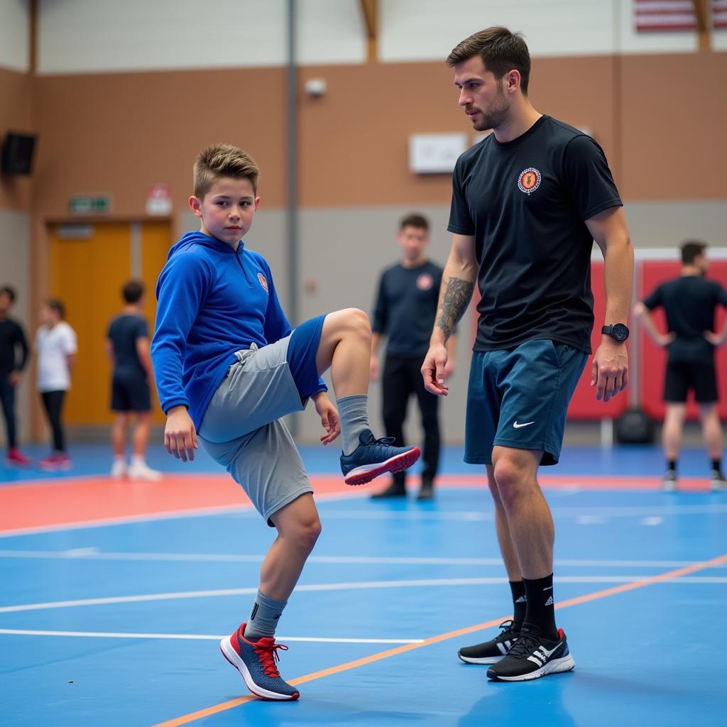 Yamal honing his skills in the youth academy