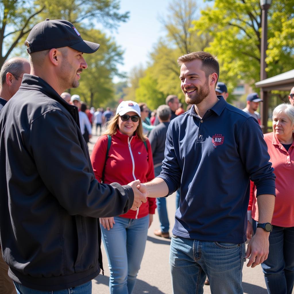 Zack Beck participating in a community event in West Branch, MI