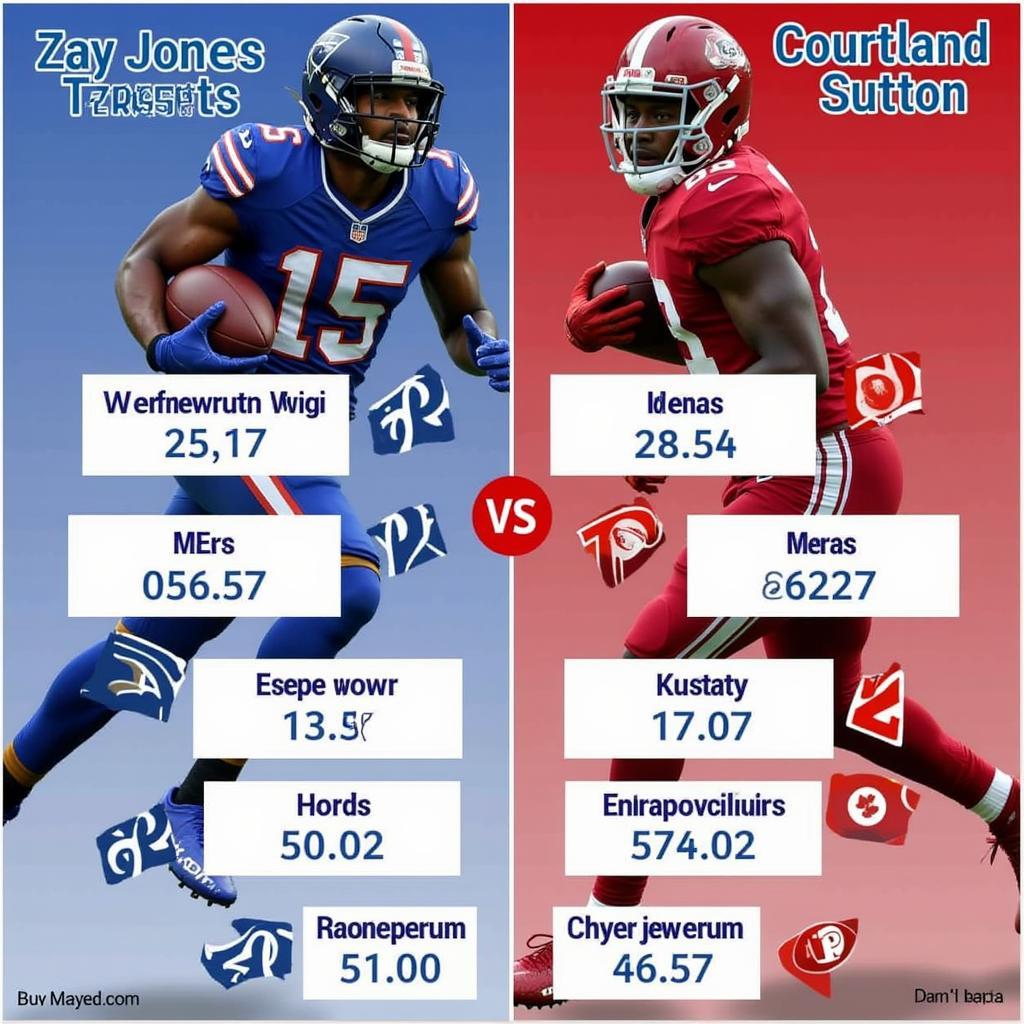 Comparing Zay Jones and Courtland Sutton for Fantasy Football