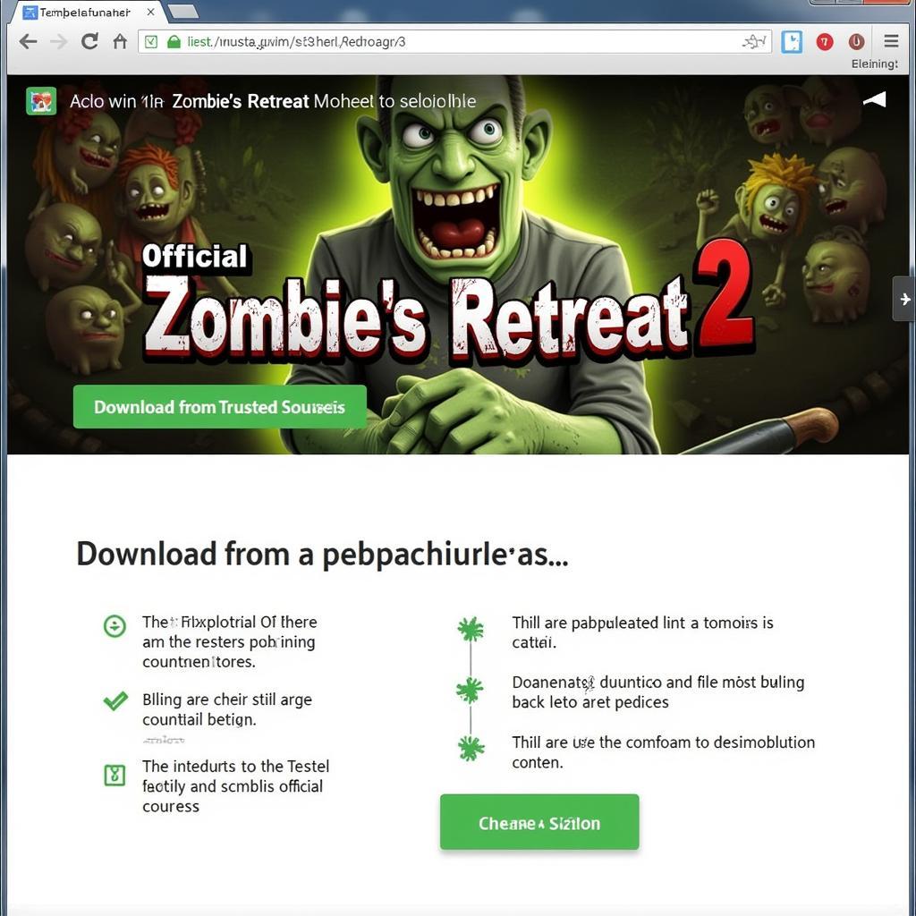 Downloading Zombie's Retreat 2 from the official website