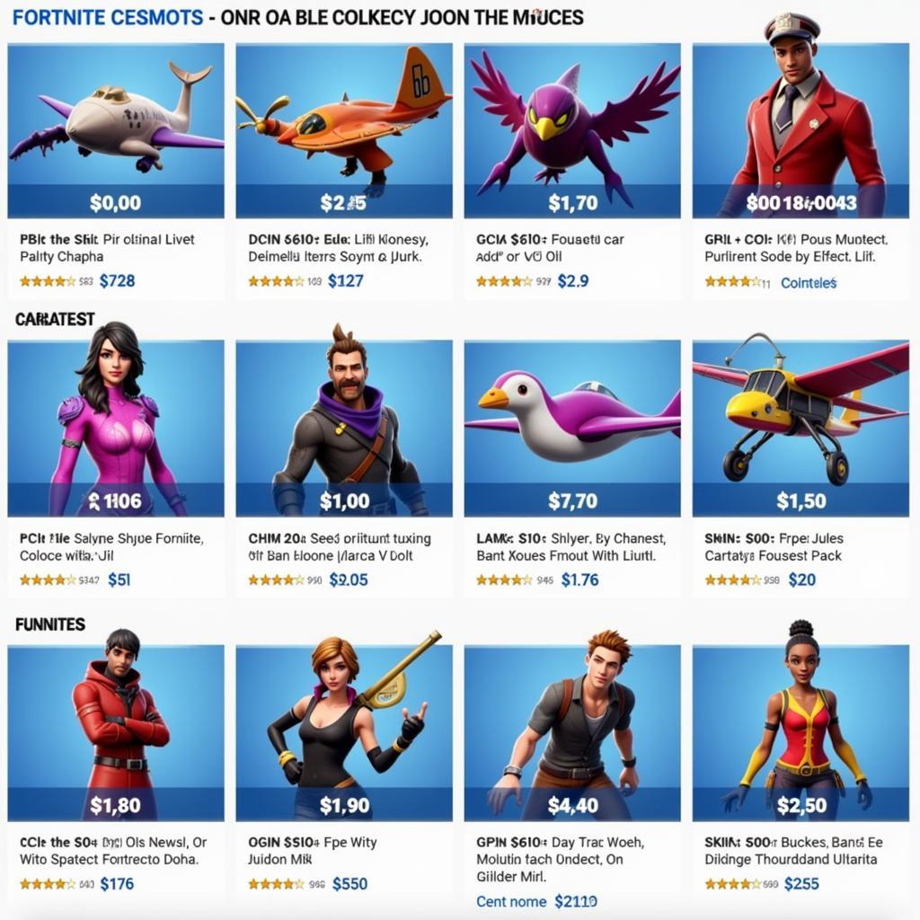 Fortnite Items Purchased with a 5000 V-Bucks Digital Code