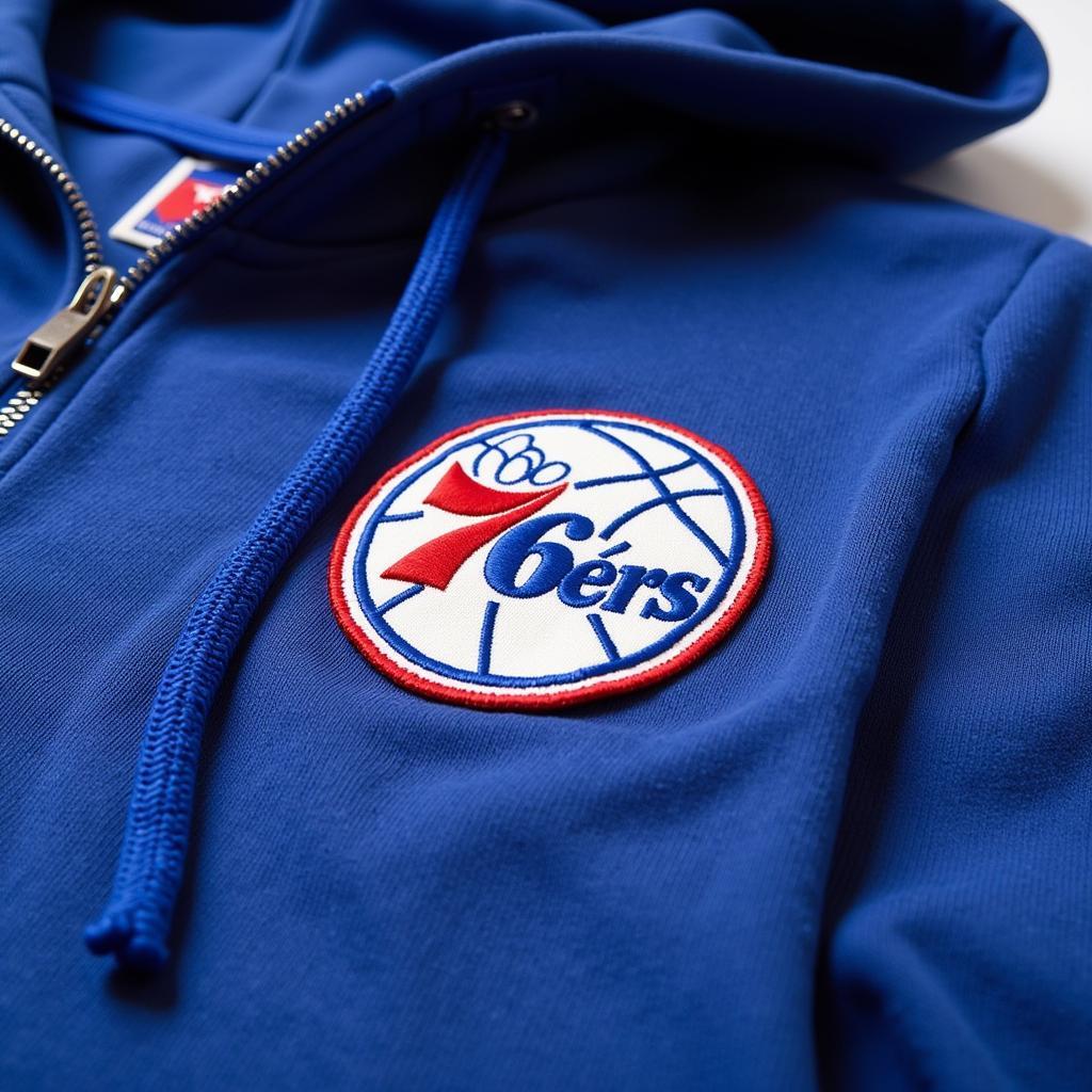 76ers City Edition Hoodie Detail Shot