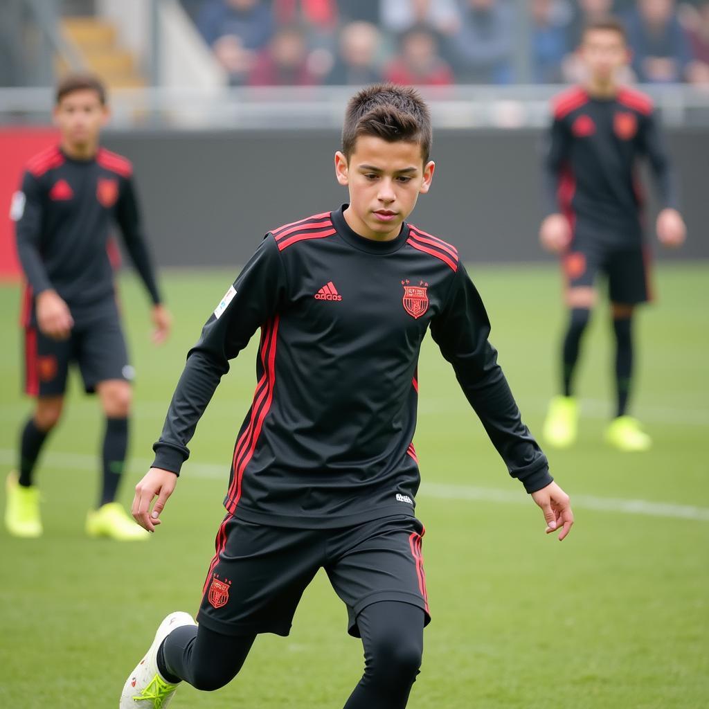 Alexander Valentin during his time at the youth academy