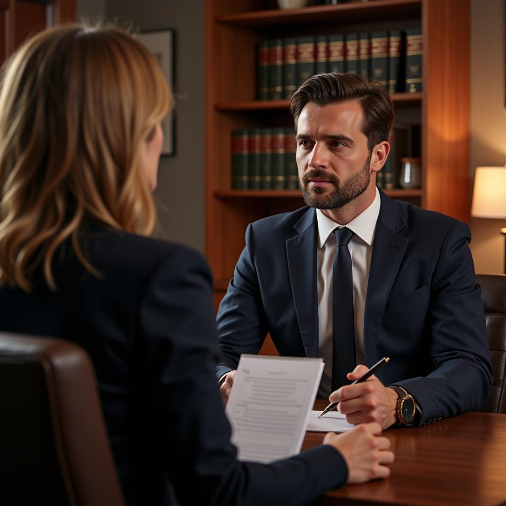 Andy Wilson Lawyer in Consultation with a Client