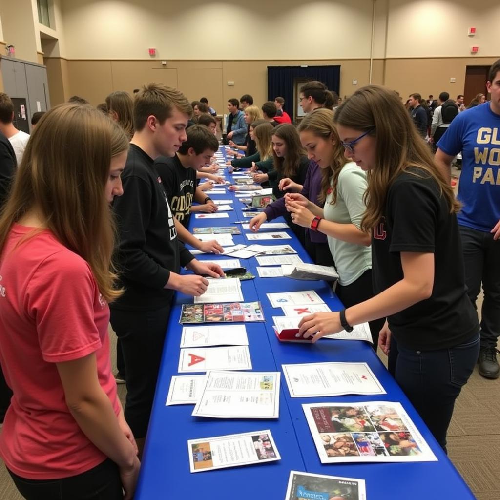 Students Exploring Clubs and Organizations at the Ball State Welcome Week Fair