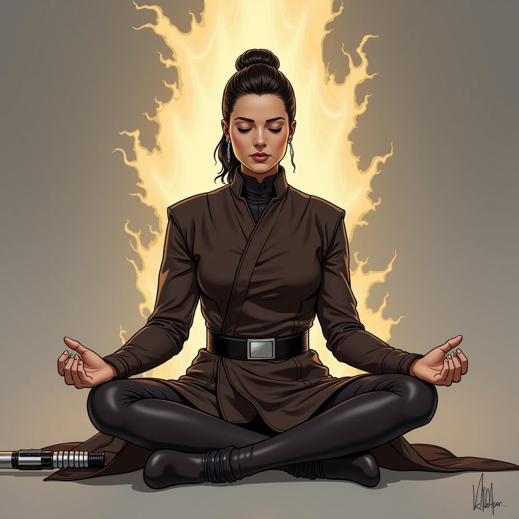 Bastila Shan using Battle Meditation