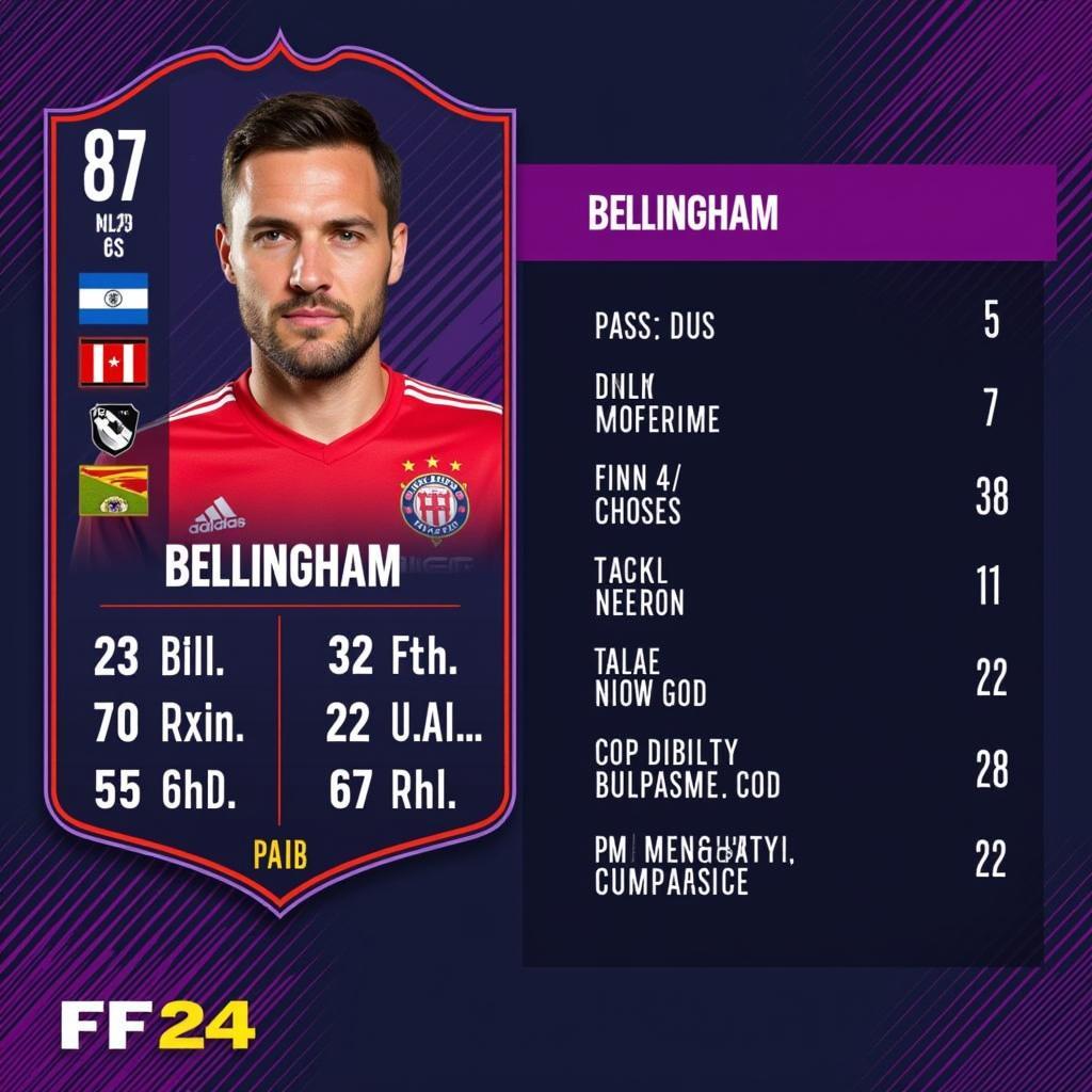 Bellingham's key stats in FC 24