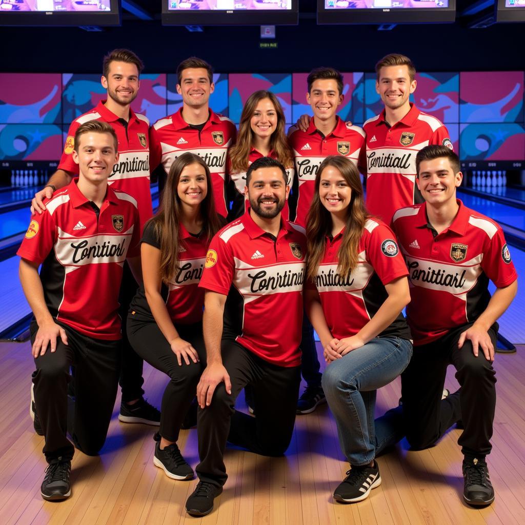 Bowling Team in Custom Jerseys