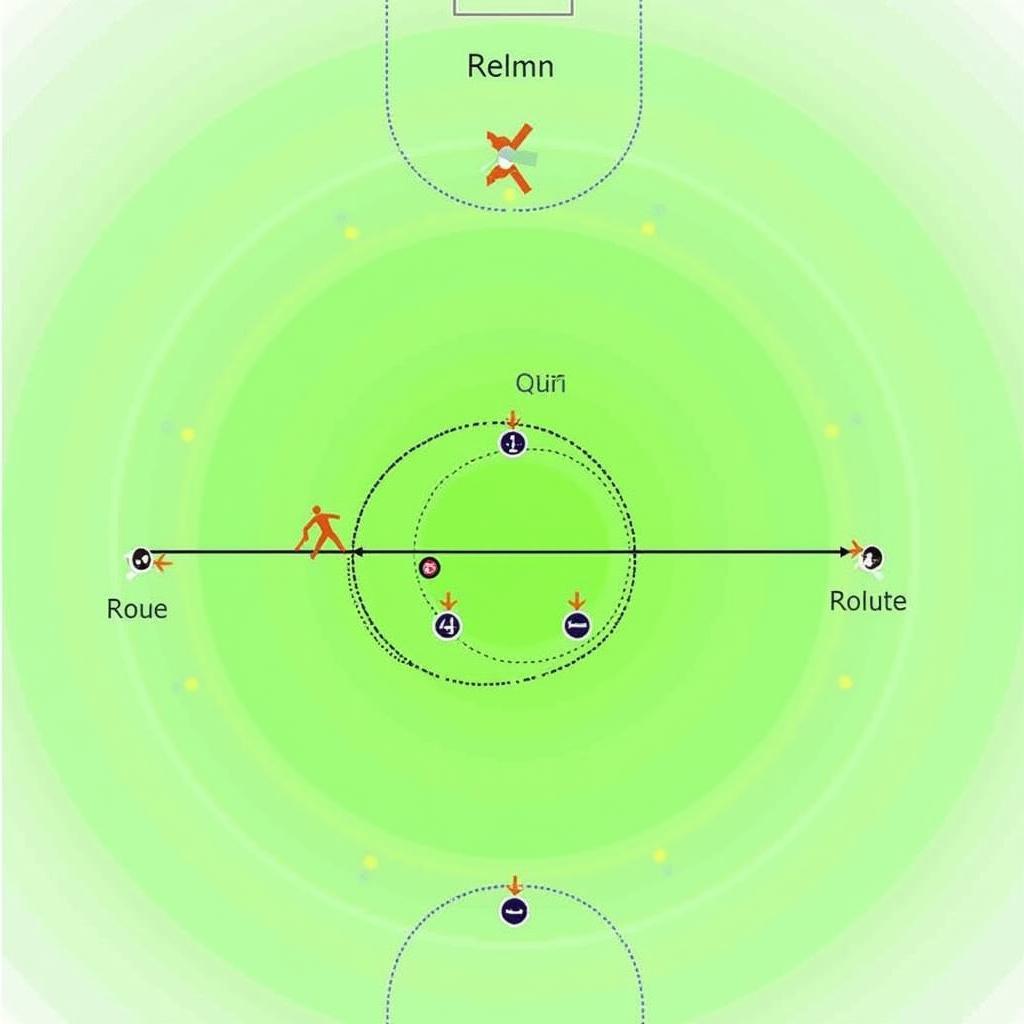 Example of a Bunch Formation Pass Play in Football