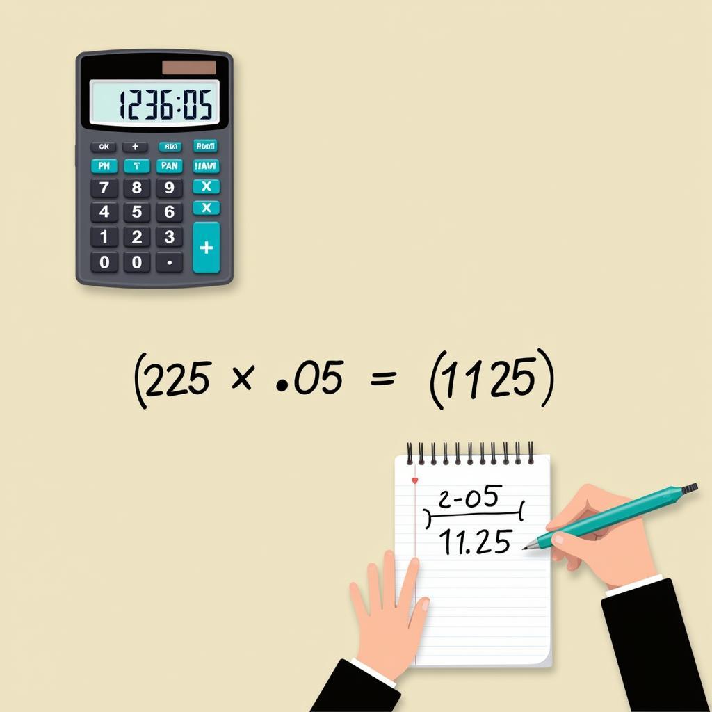 Calculating 5% of 225