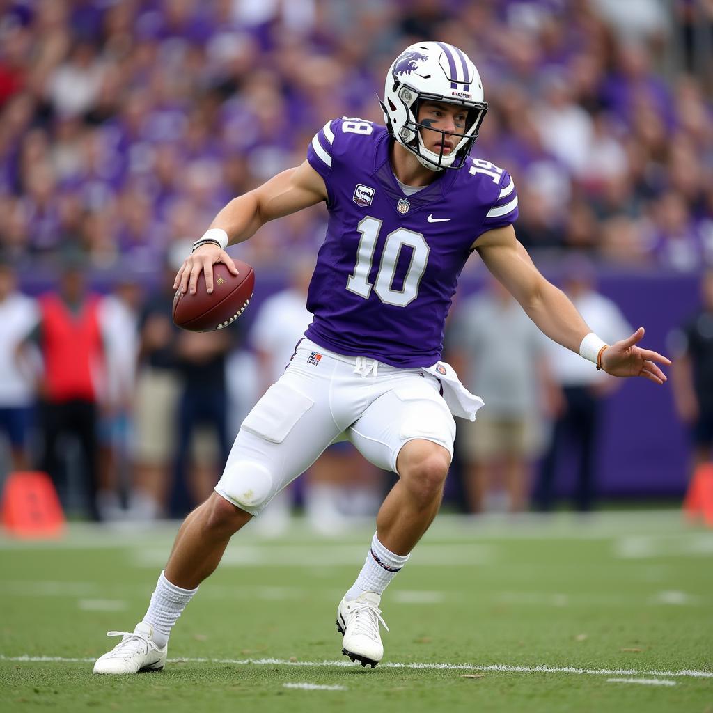 Cooper Beebe in Game Action for Kansas State Wildcats