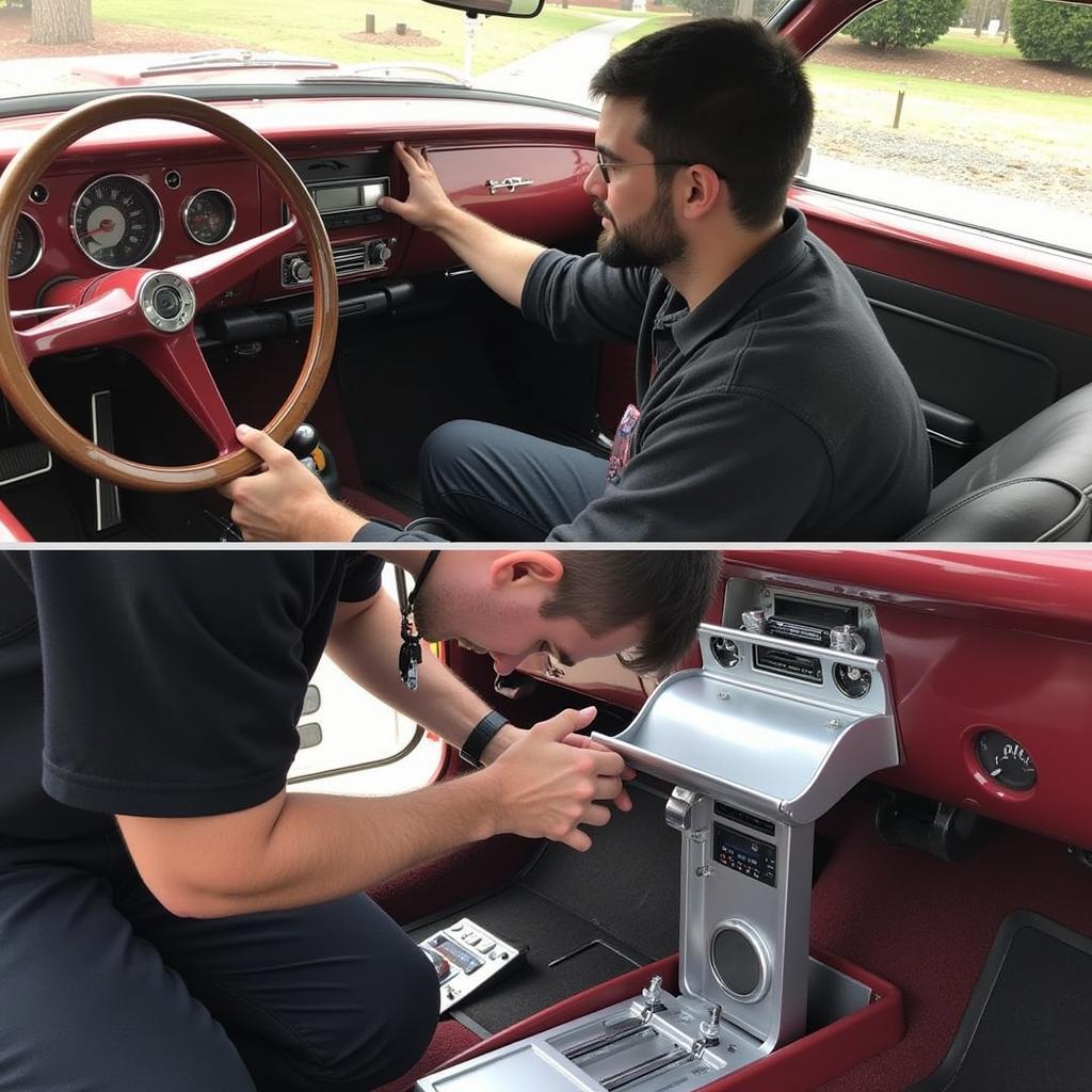 Custom Car Console Installation Process