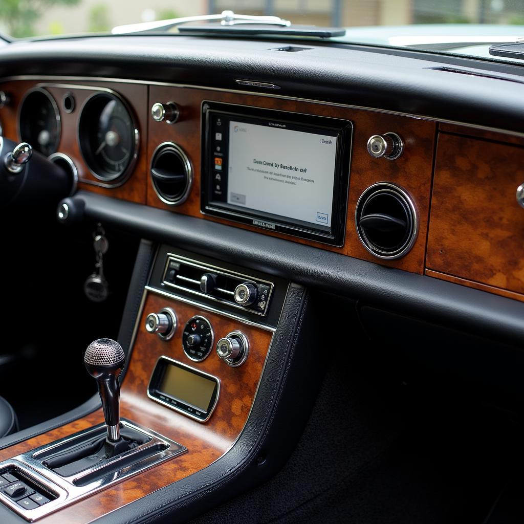 Custom Console Integrated into a Classic Car Interior