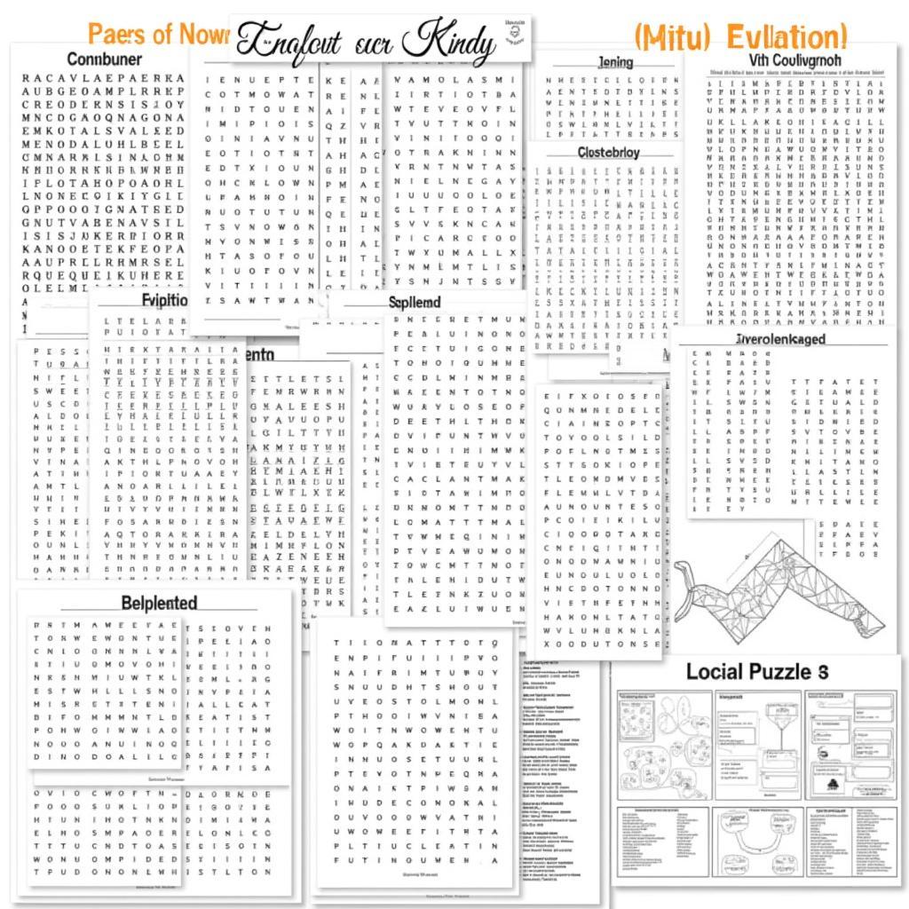 Different Types of Evolution Word Search Puzzles