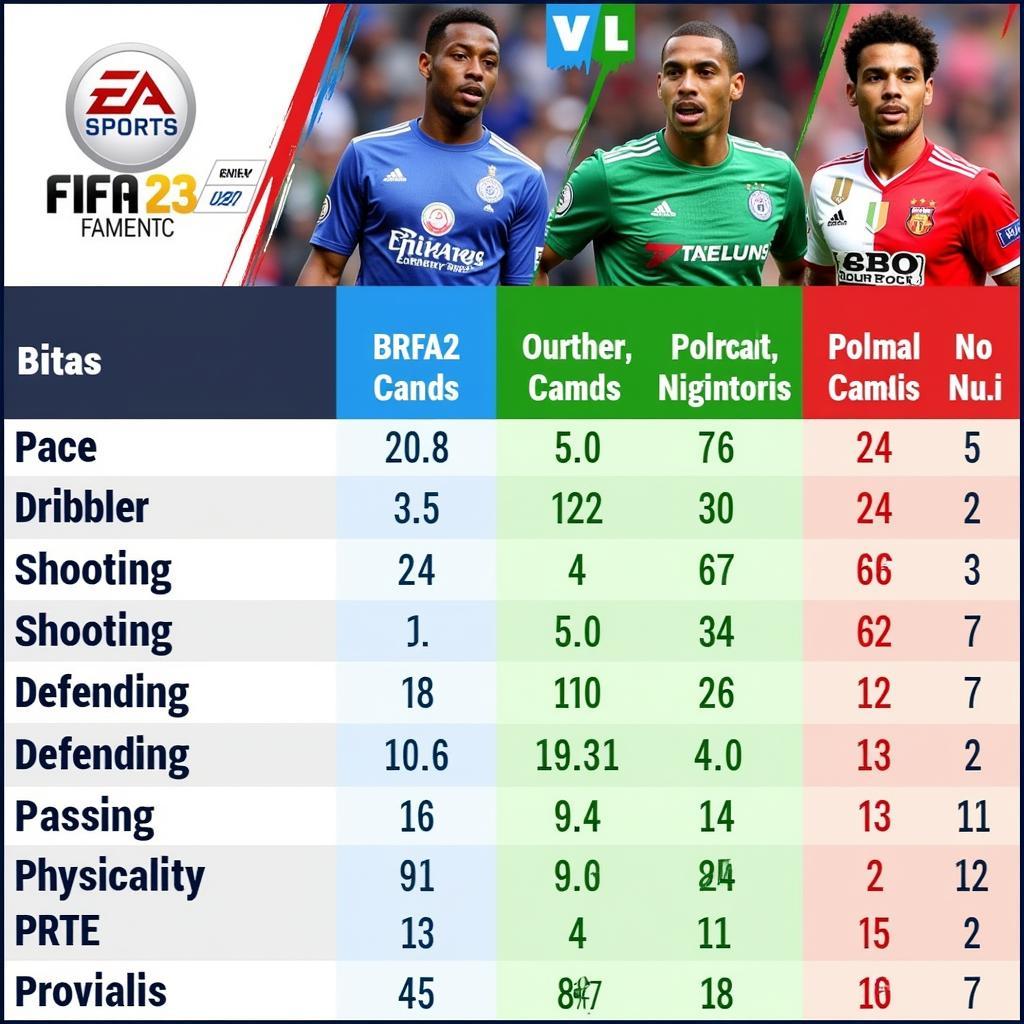 Denzel Dumfries FIFA 23 Stats Comparison