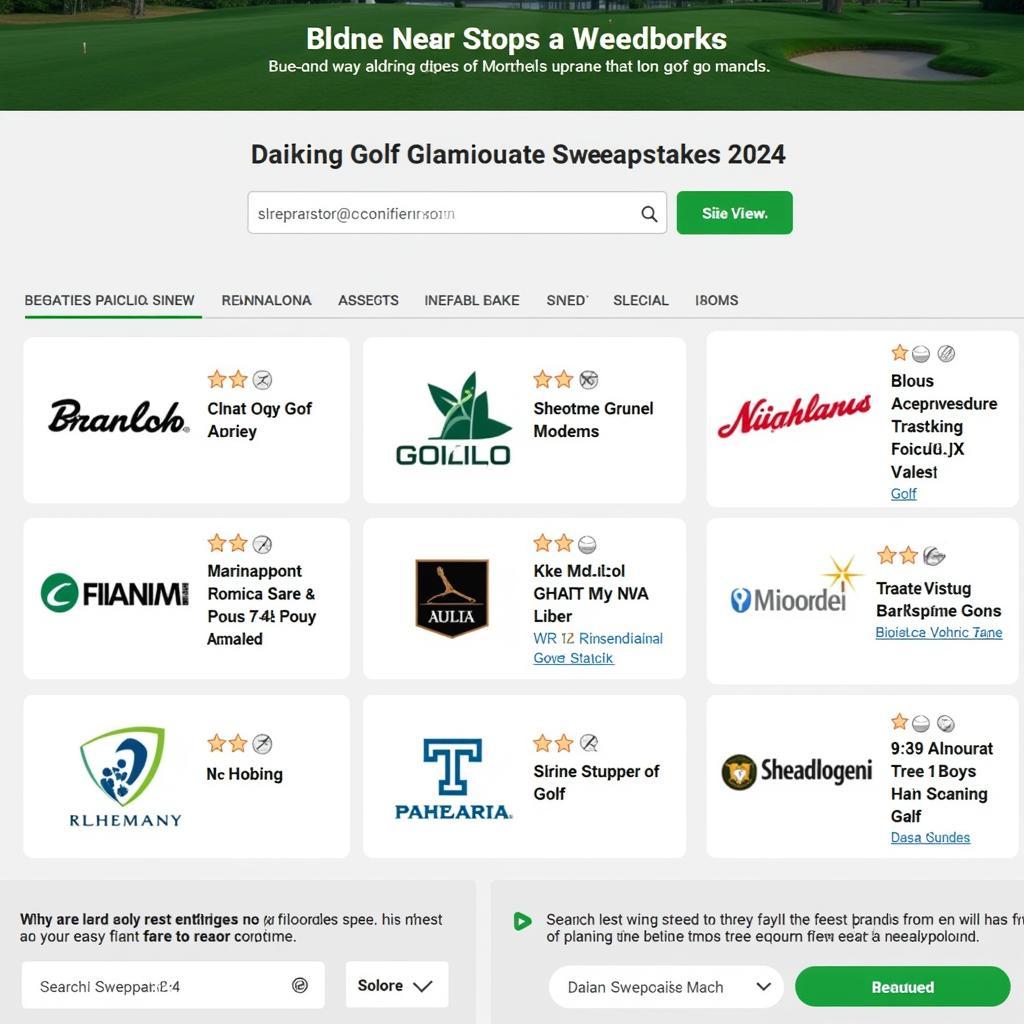 Finding Golf Sweepstakes Websites in 2024