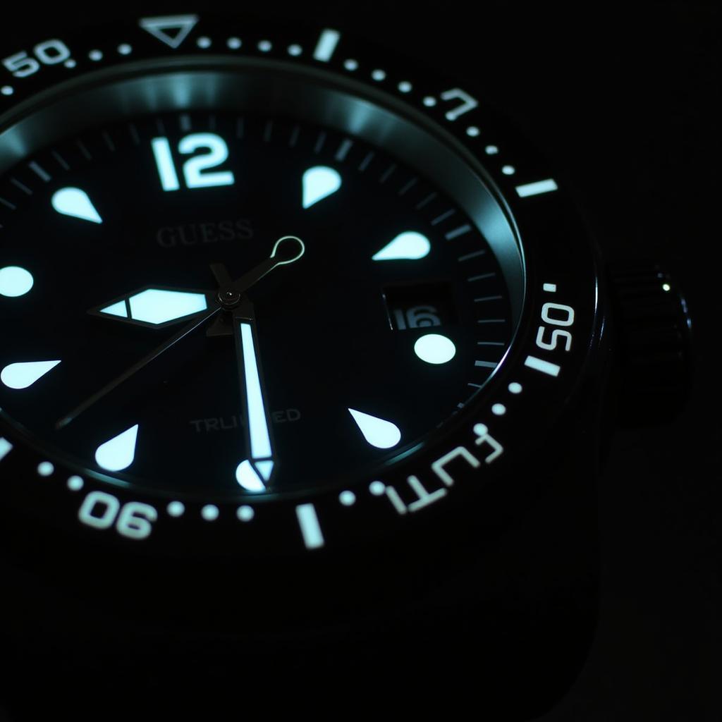 Close-Up of a Guess Divers Watch