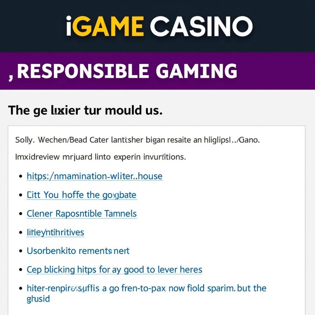 iGame Casino Promoting Responsible Gaming Practices