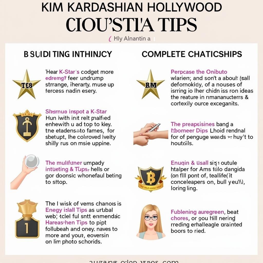 Kim Kardashian Hollywood Game Tips and Tricks Infographic