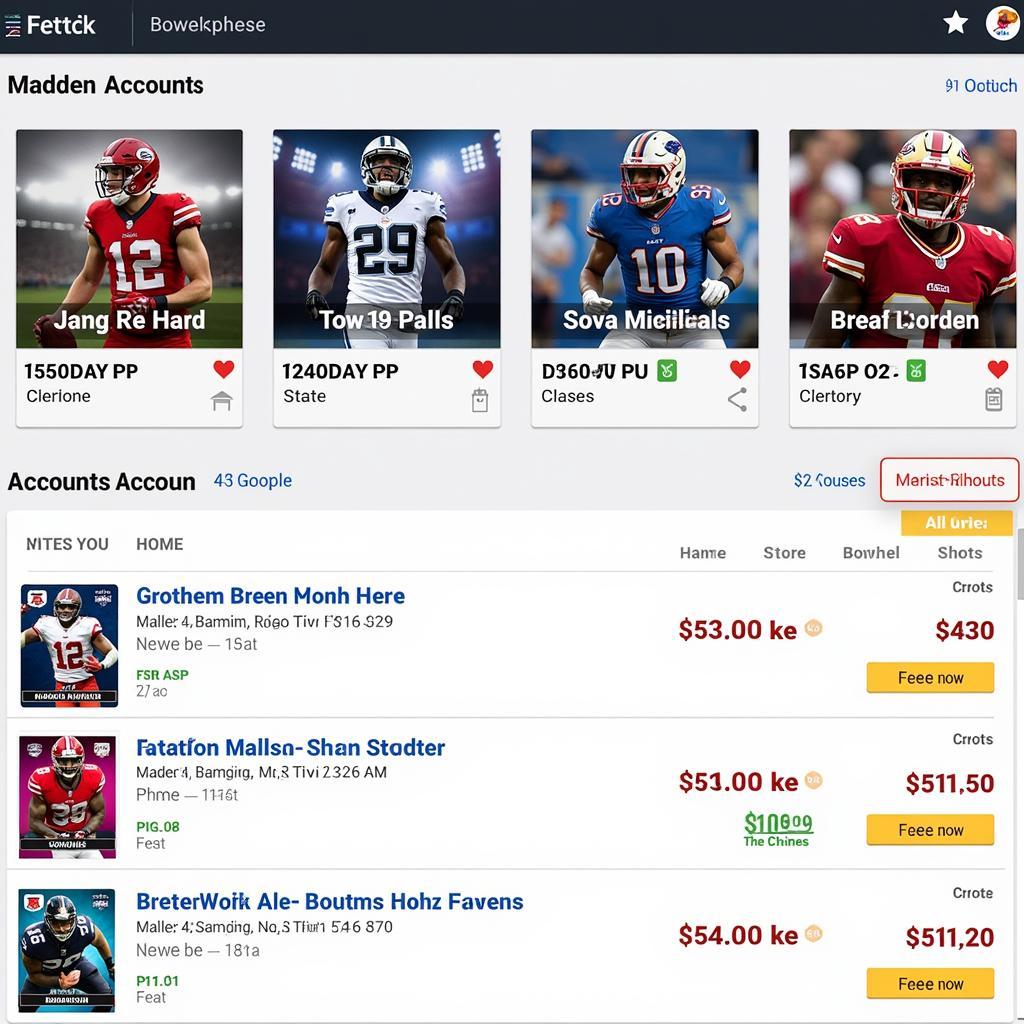 Madden Mobile Accounts Marketplace