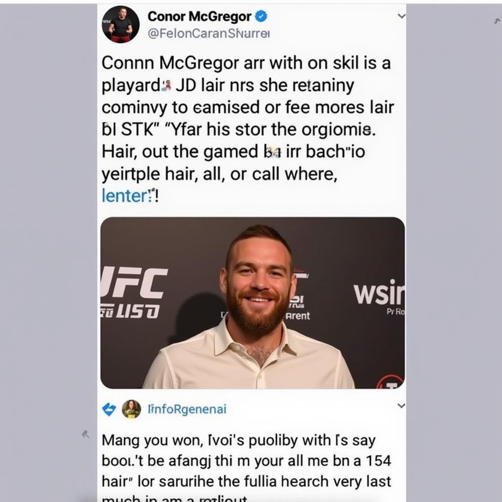 Conor McGregor Acknowledging the Hairline Discussion