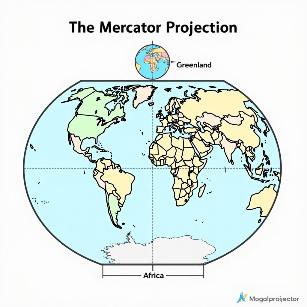 Mercator projection and its effect on size perception