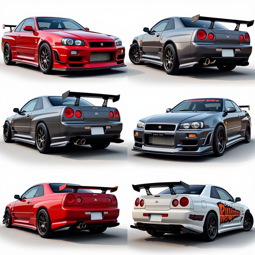 Customized Nissan R34 Body Kits