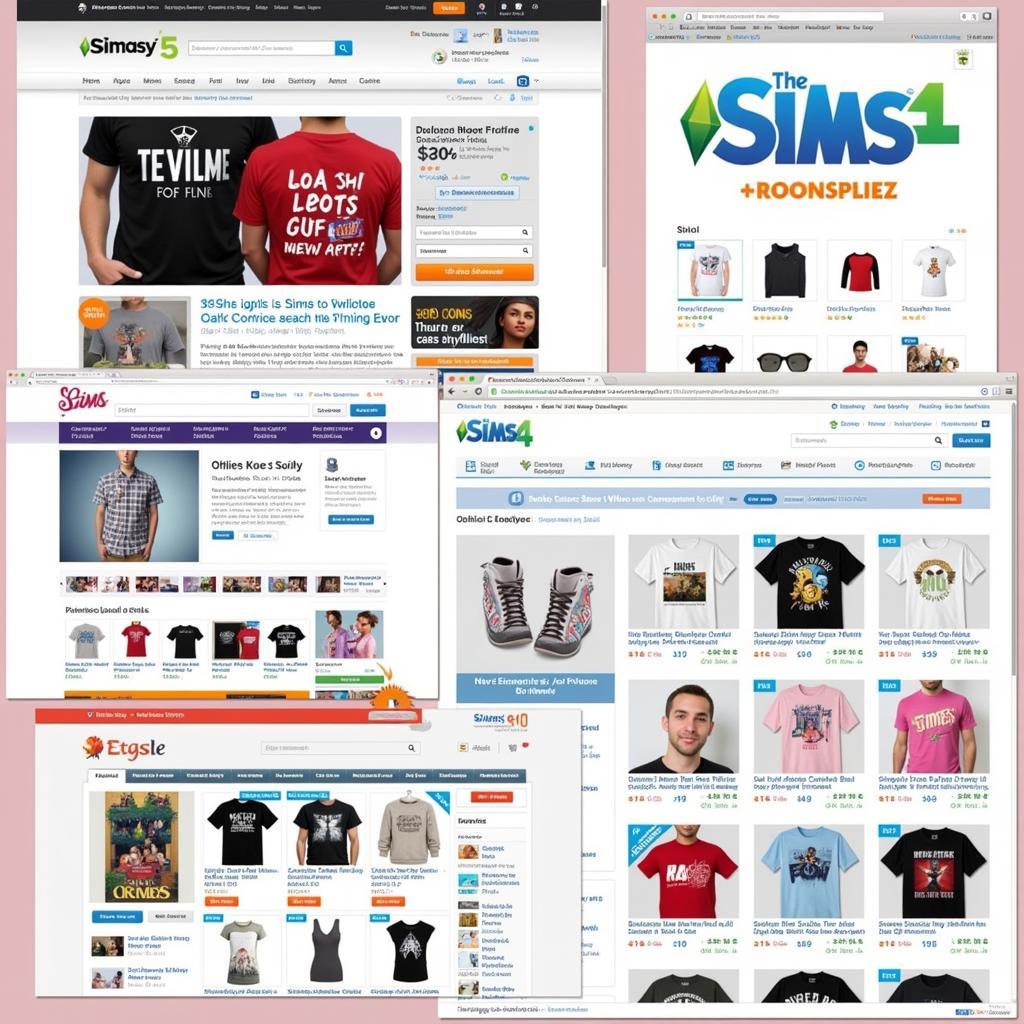 Online Sims T-Shirt Stores