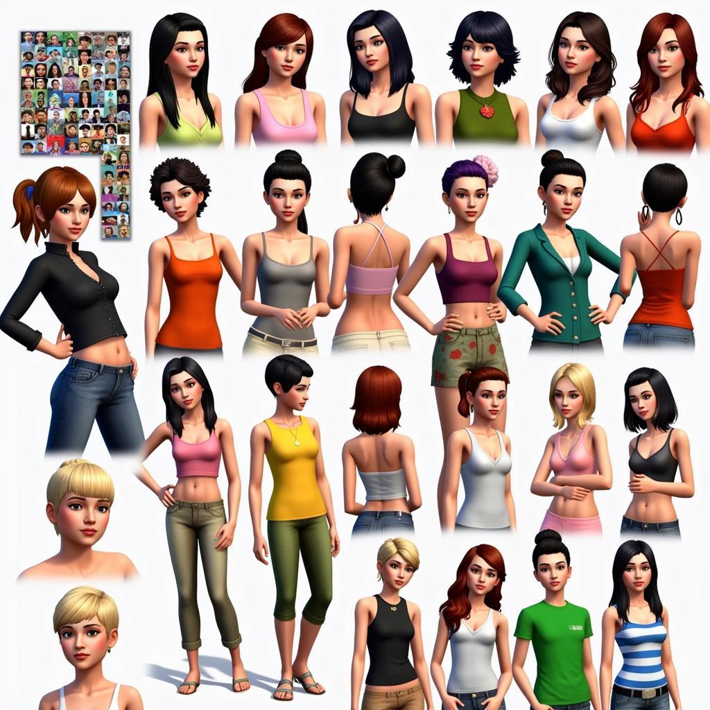 Sims 2 Custom Content: Clothing and Hairstyles