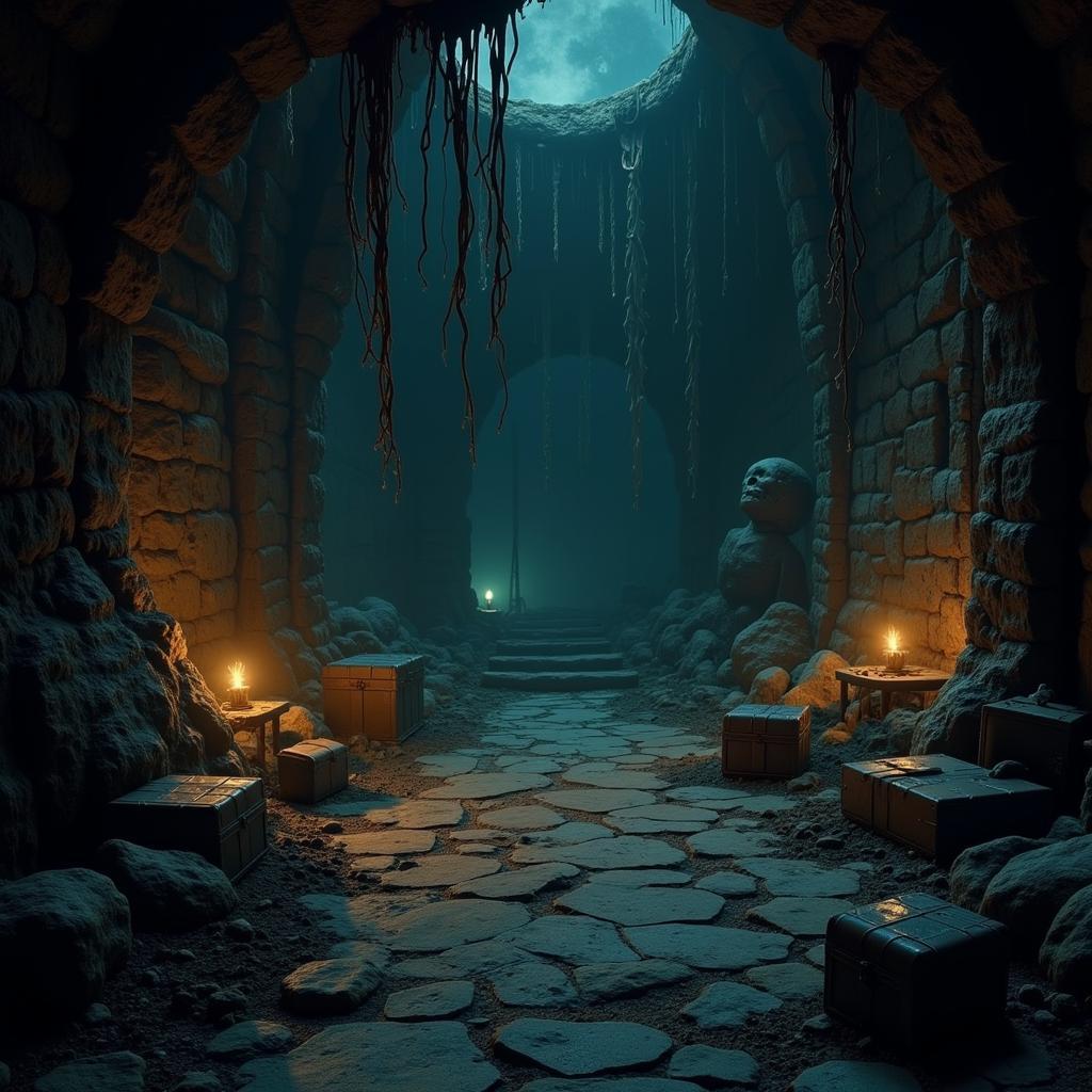 Ultima Online Wallpaper Depicting a Dark and Mysterious Dungeon