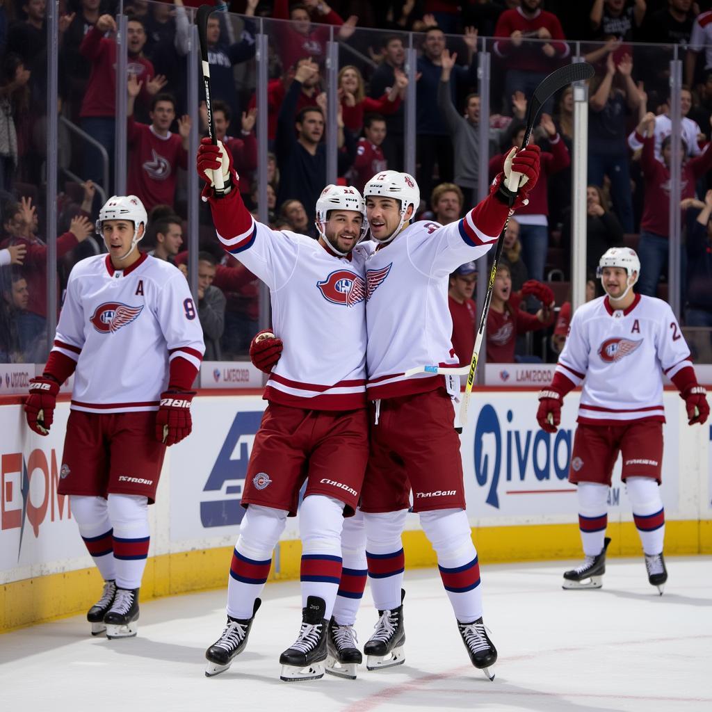 Yamal celebrating a goal with his teammates, showcasing his positive impact on team morale