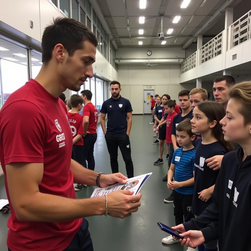 Yamal interacting with fans after a GB Sport Match