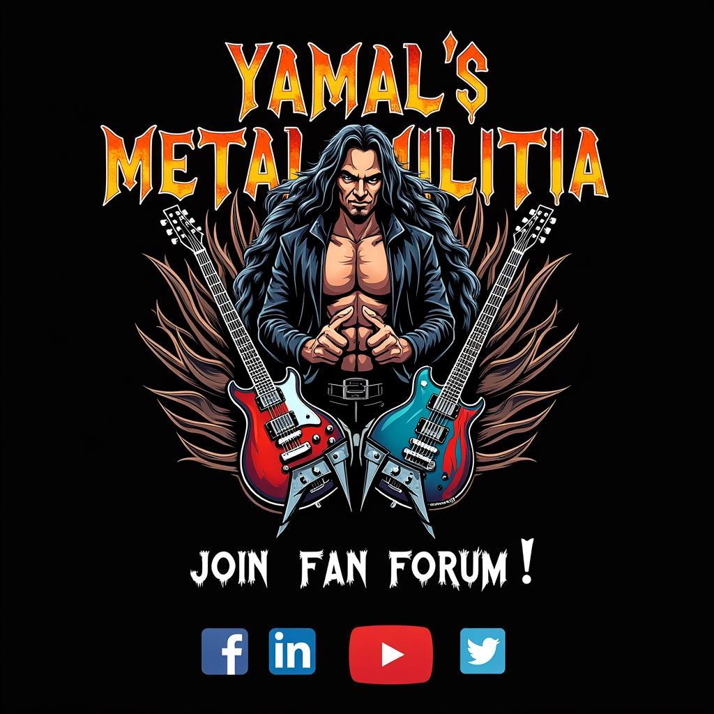 A banner for a Yamal fan forum with a heavy metal theme.