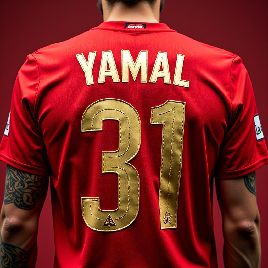 Yamal Jersey with a Huge Back Patch